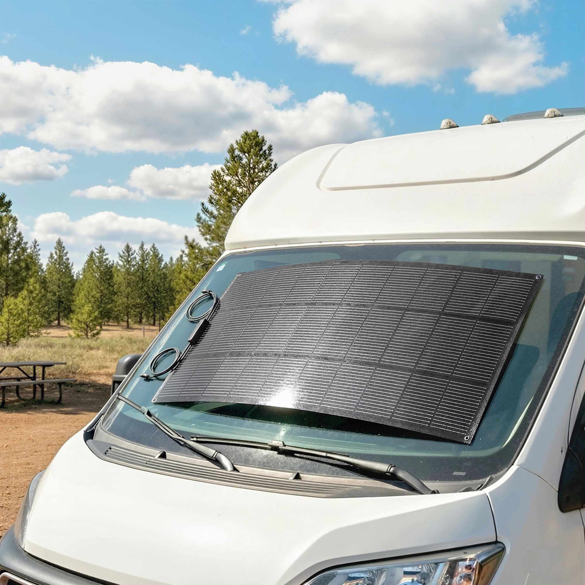 100W flexibel solpanel, 24,6 % effektivitet, dubbel USB