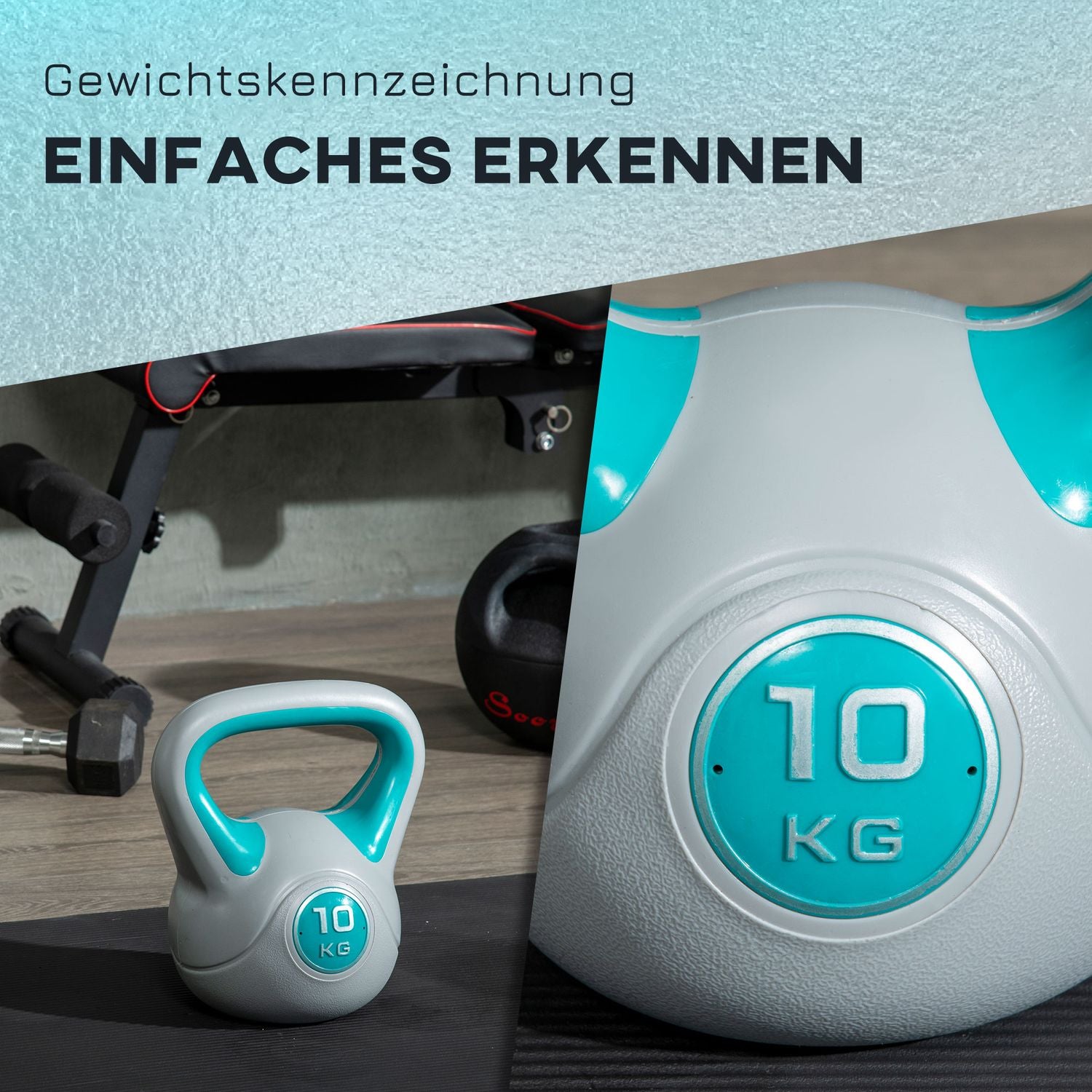 10 kg golvvänlig kettlebell – styrka och kondition