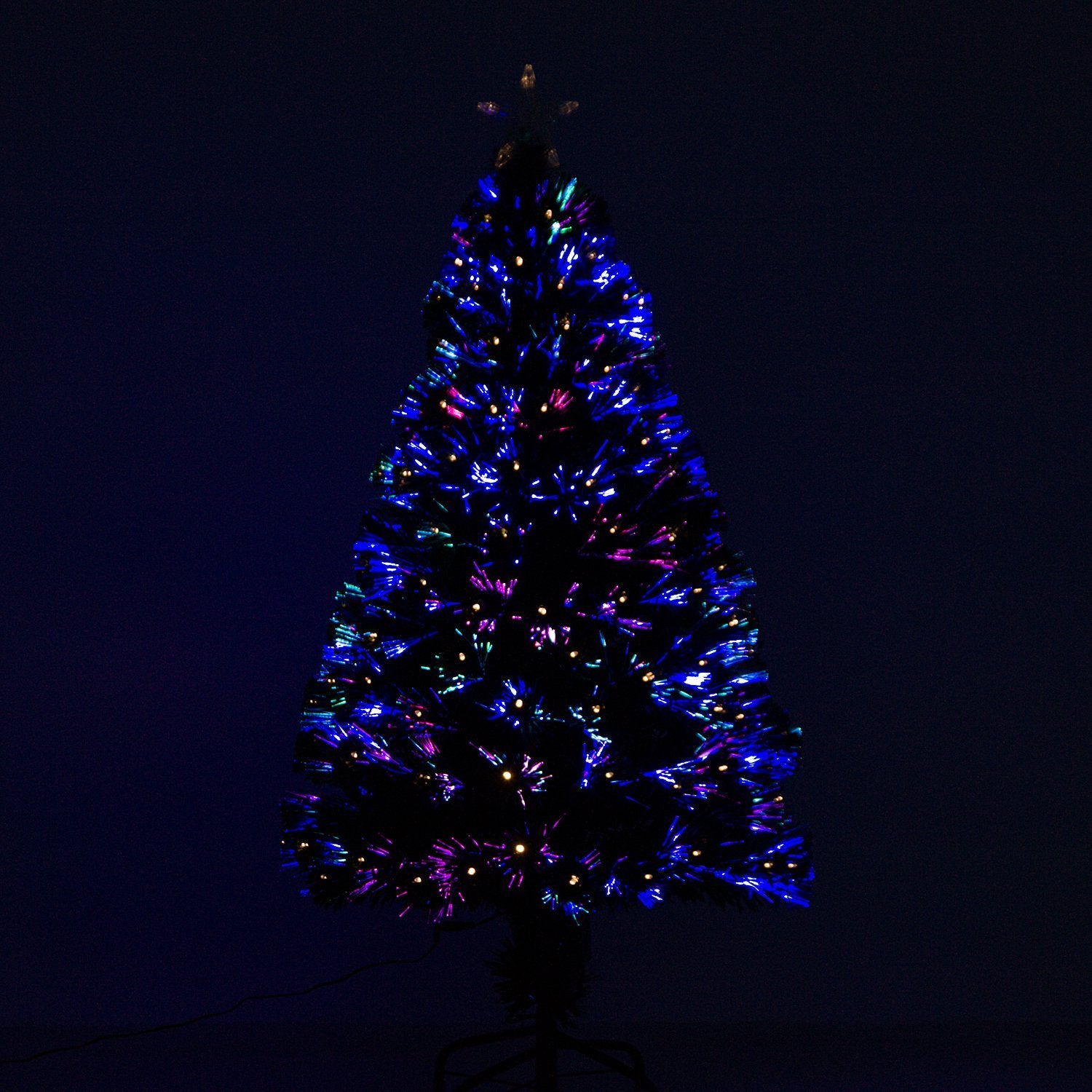 120 cm konstgjord julgran med LED-fiberljus