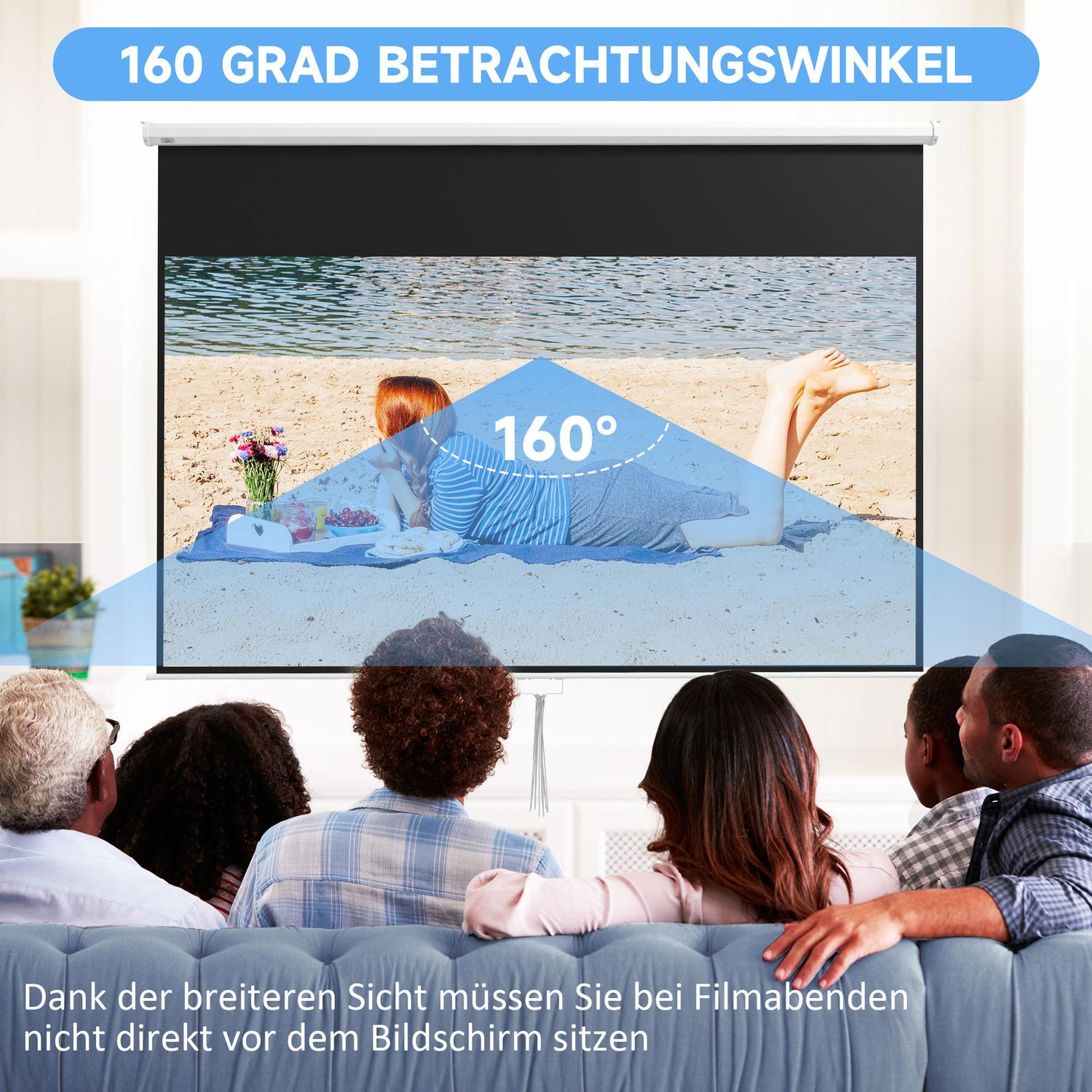 120-tums projektorduk, 16:9, vägg-/takmontering