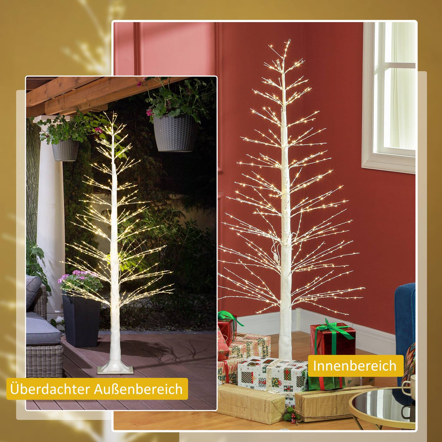 150 cm umělý vánoční stromek, 600 LED světel, do interiéru i exteriéru
