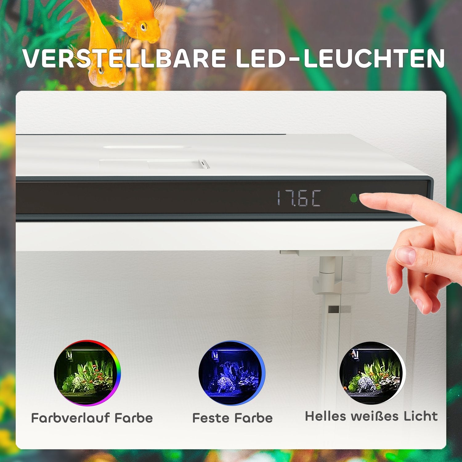 Akvárium 26L s LED osvětlením, filtrem a vodní pumpou