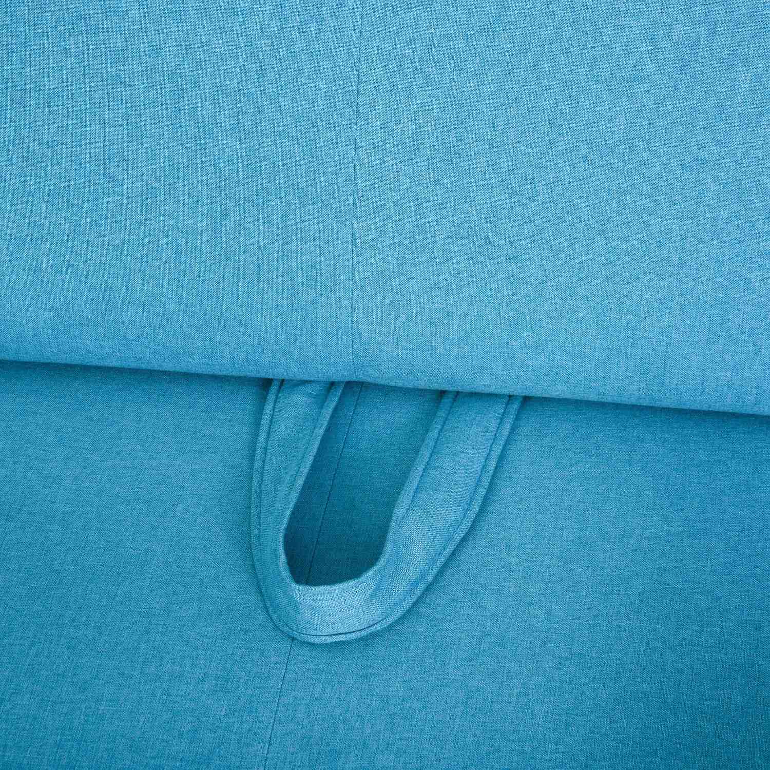 2-sits bäddsoffa – förvaring, ljusgrå polycotton