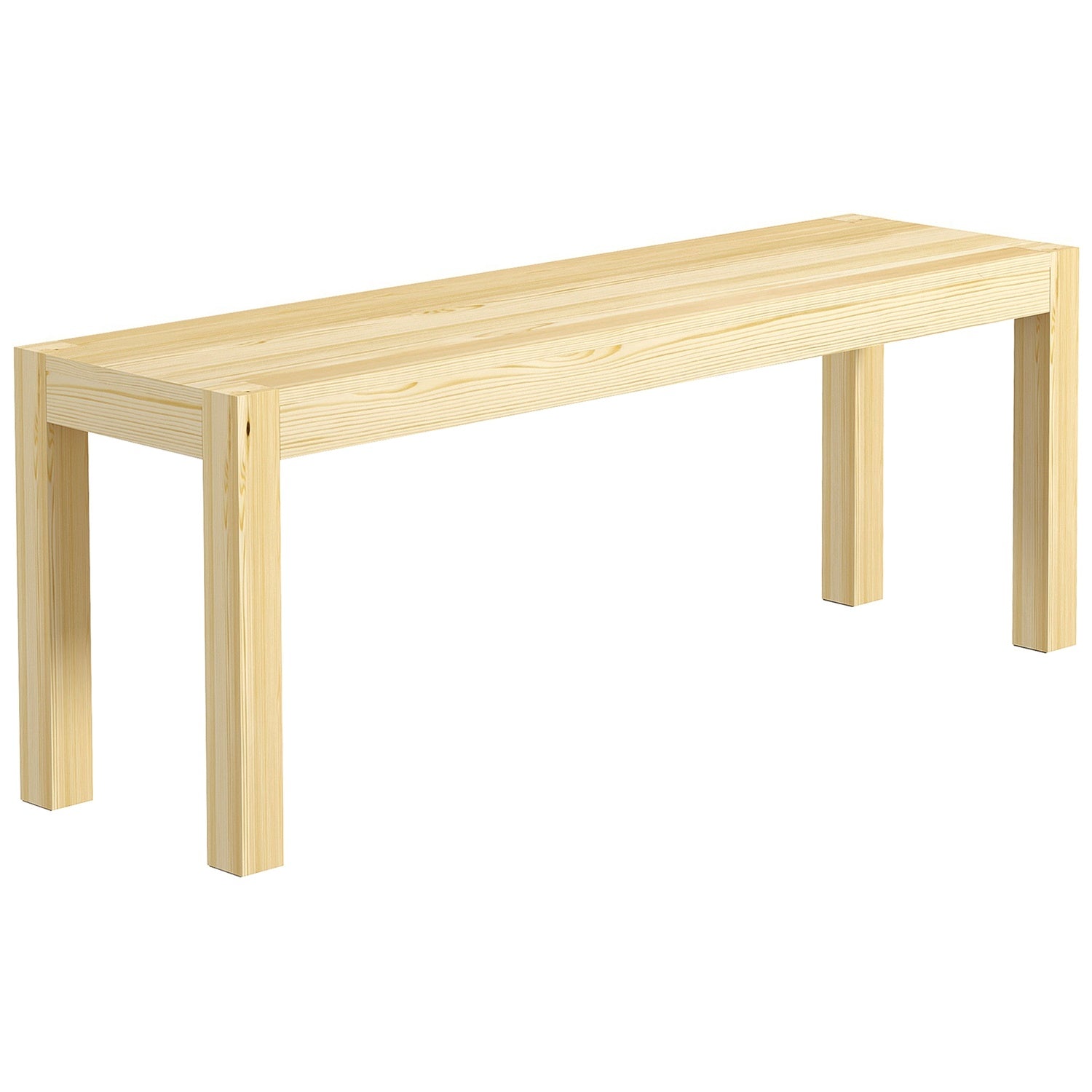 2-sits matsalsbänk i furu, 120x33x45 cm, kapacitet 240 kg