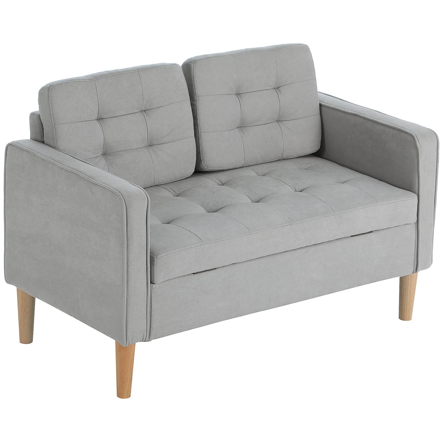 2-sits stoppad soffa med förvaring – Velvet Look