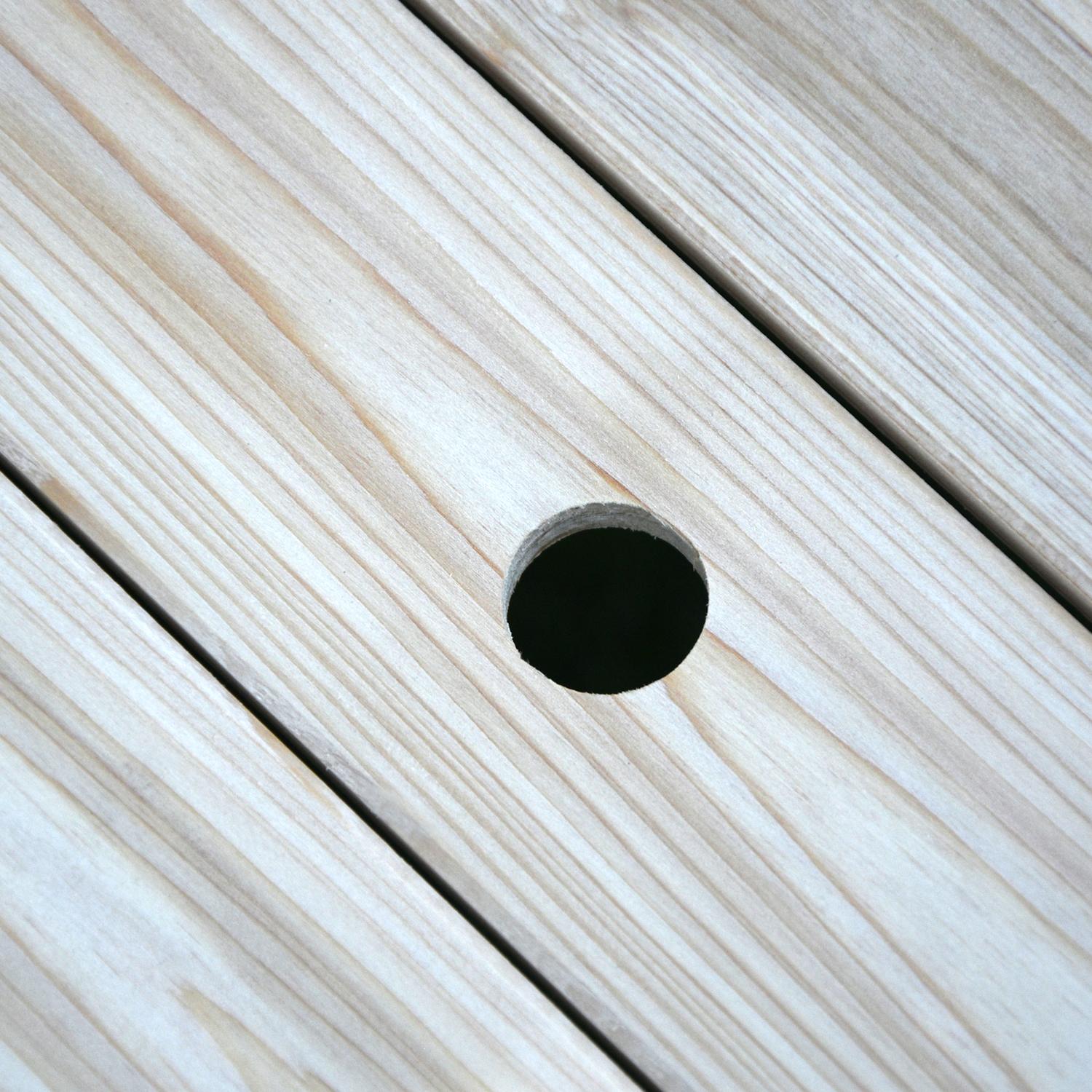 2-vånings upphöjd bäddkruka i trä med dränering, 115x114x76 cm