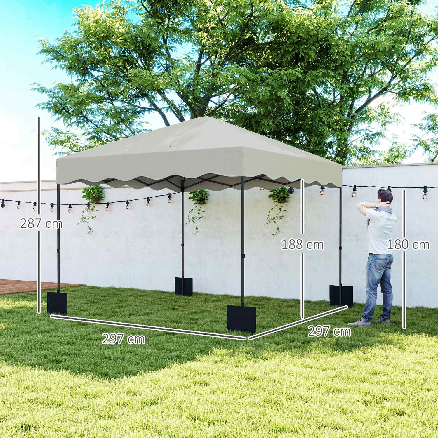 Pavilon 3x3m typu pop-up, vodoodpudivý, s ochranou UV 50+