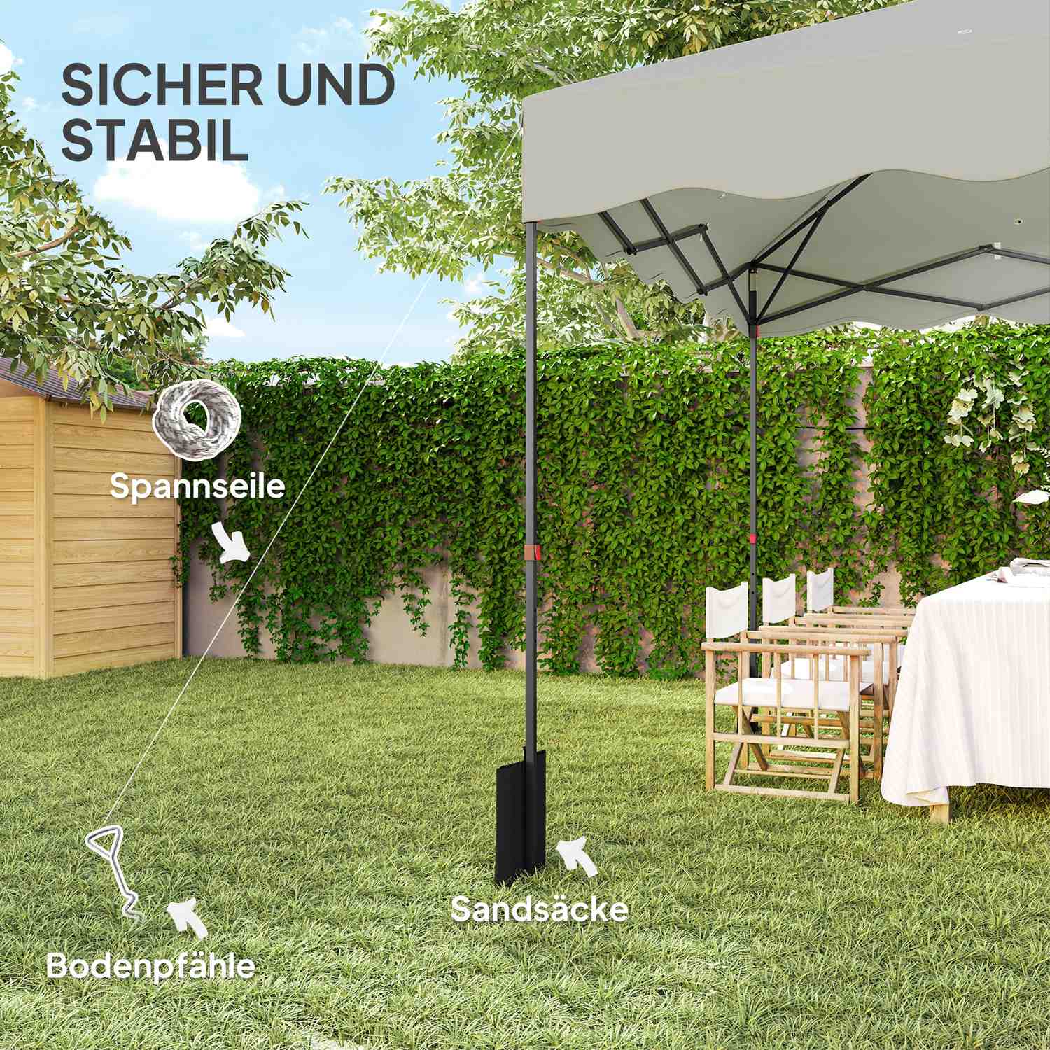Pavilon 3x3m typu pop-up, vodoodpudivý, s ochranou UV 50+