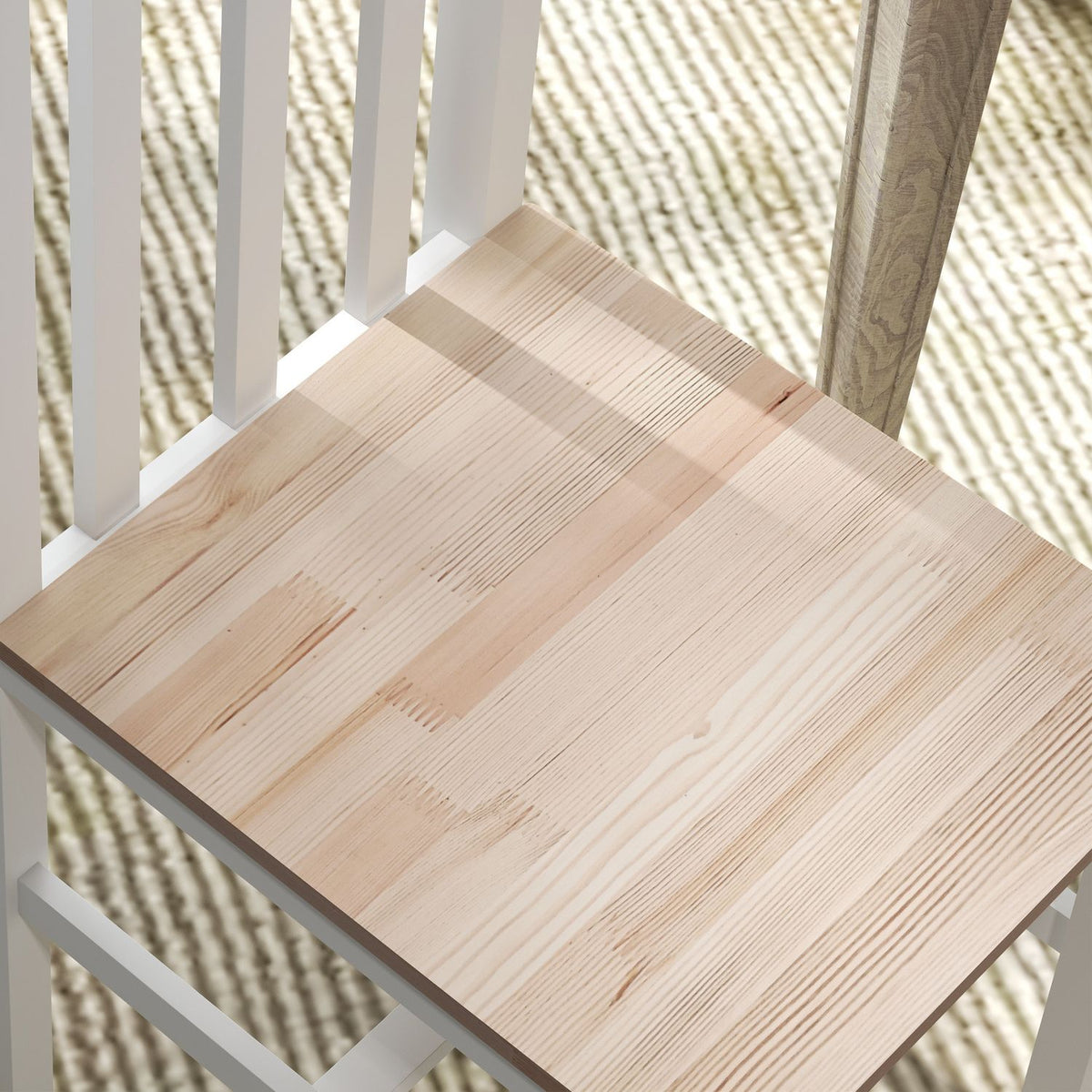 Jídelní židle ze 4 kusů masivního dřeva, moderní design, přírodní