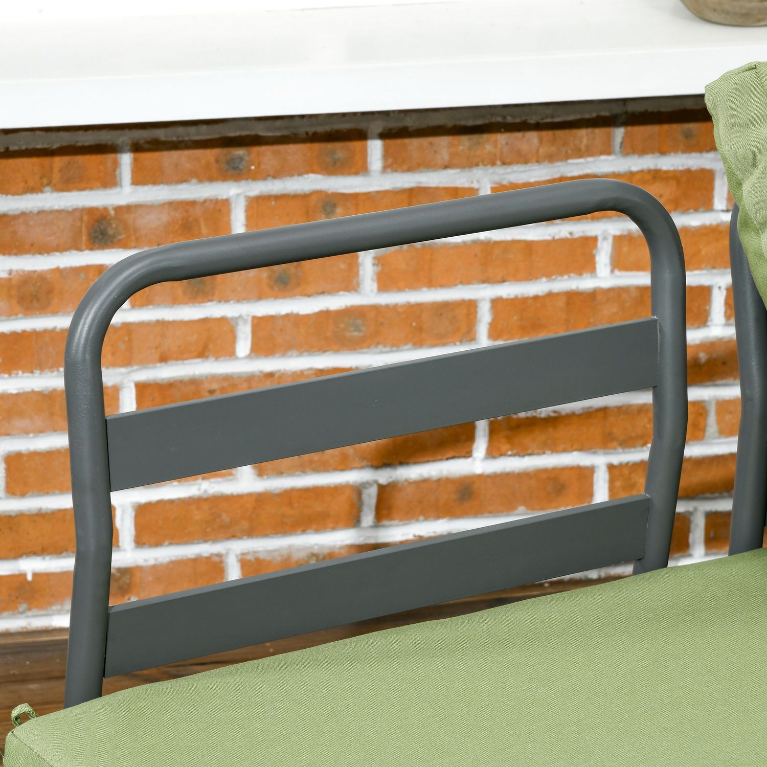 6-delad uteplats sittset, justerbart bord, aluminiumram