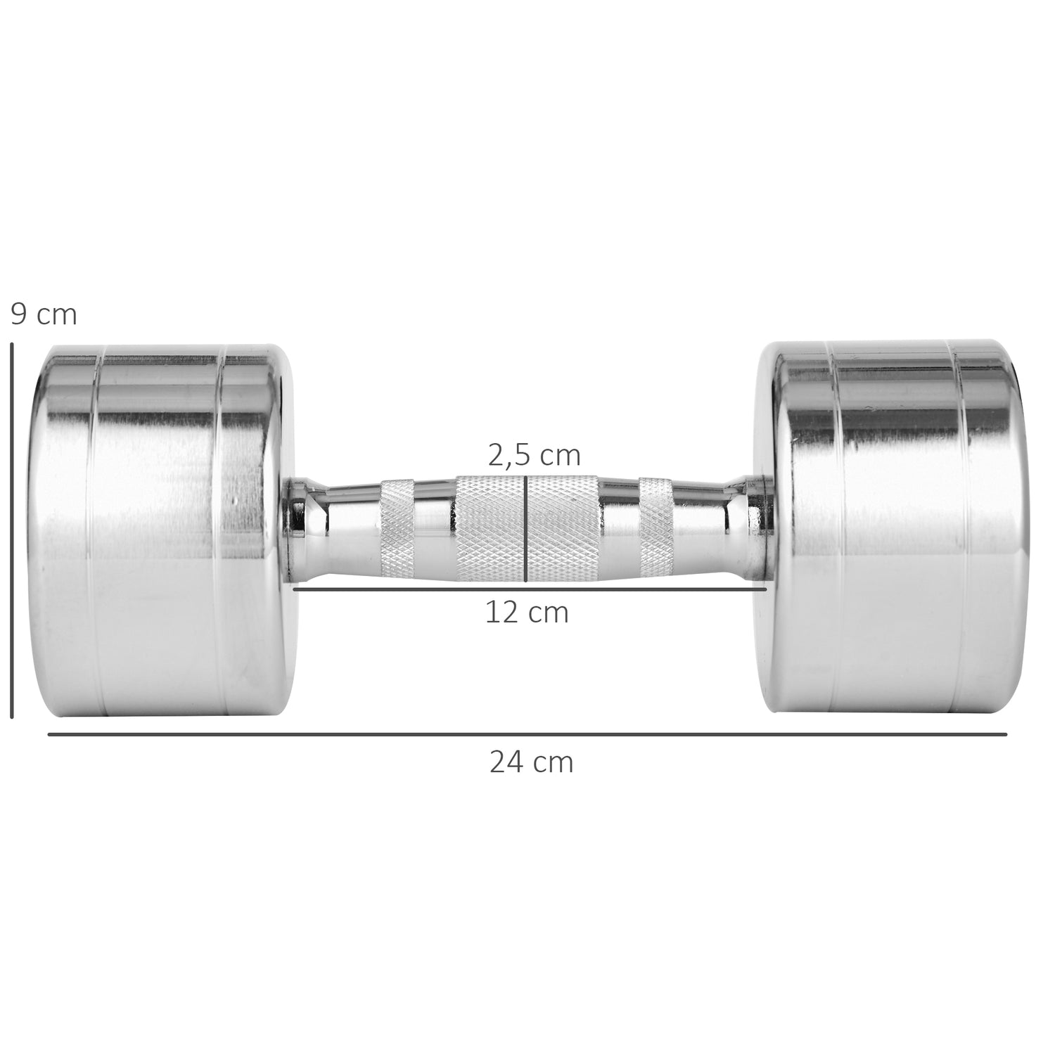 7 kg metallhantlar set med 2, halkfritt räfflade handtag