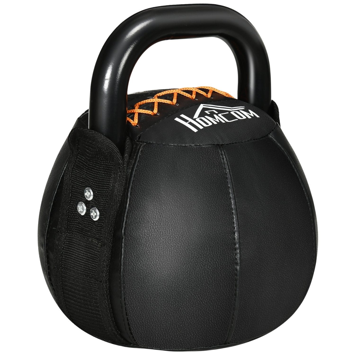 8 Kg Kettlebell, stålhandtag, golvvänlig, svart
