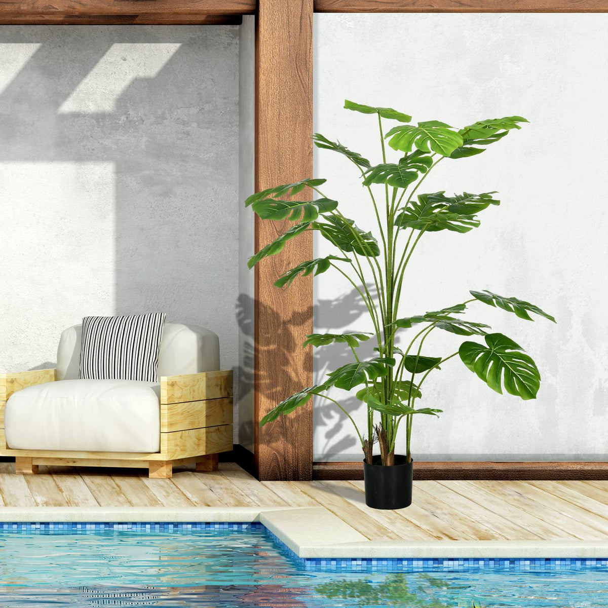 Umělá Monstera deliciosa, 180 cm, dekorace do interiéru