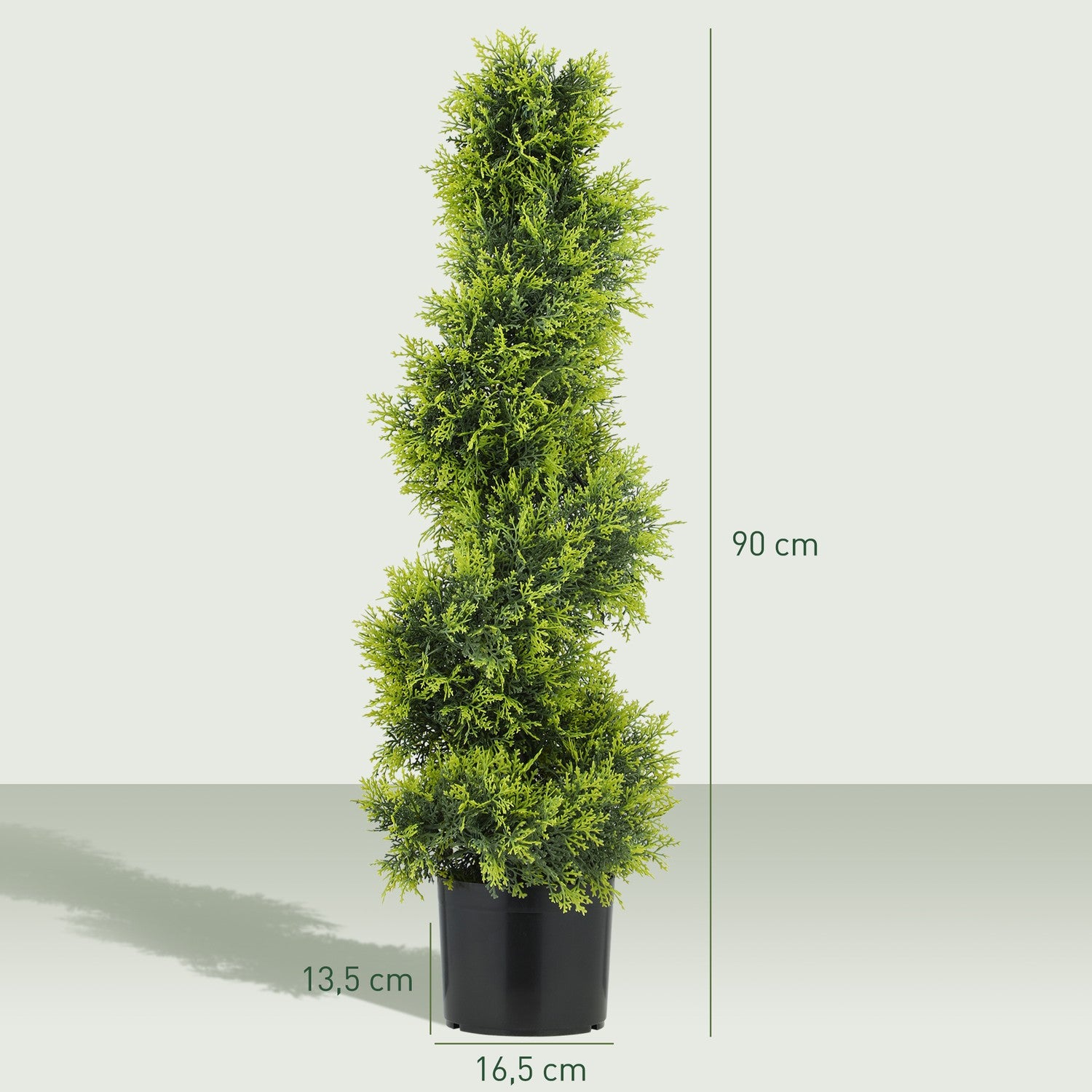 Artificiell spiral topiary träd, 90cm, UV-beständig
