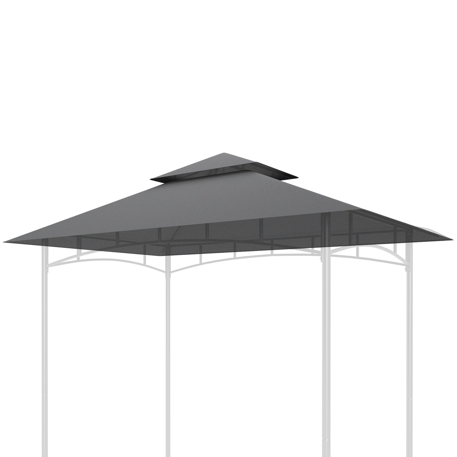 BBQ Gazebo Ersättningstak 1,5 m x 2,4 m, mörkgrå