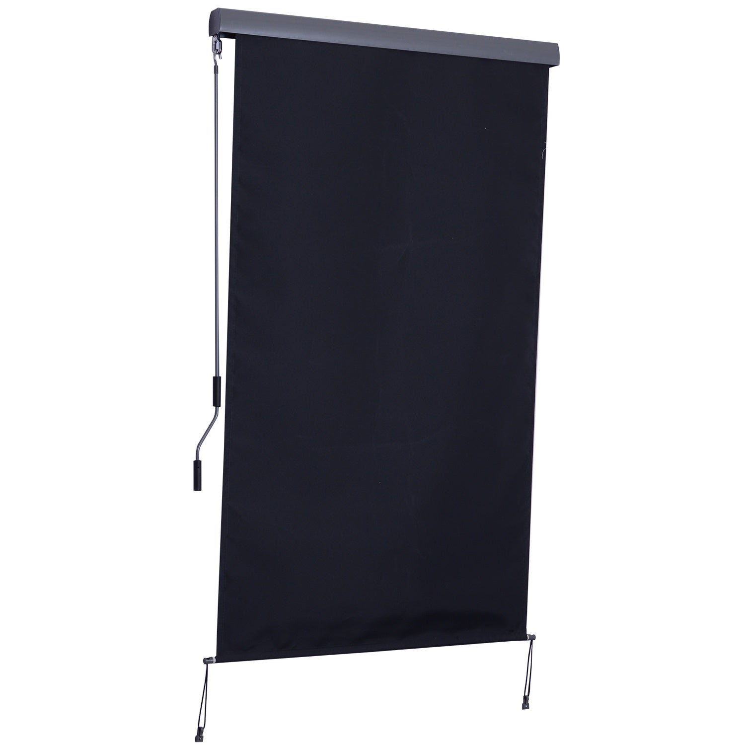 Balkongmarkis – Polyester aluminium, 120x200cm, vindskydd