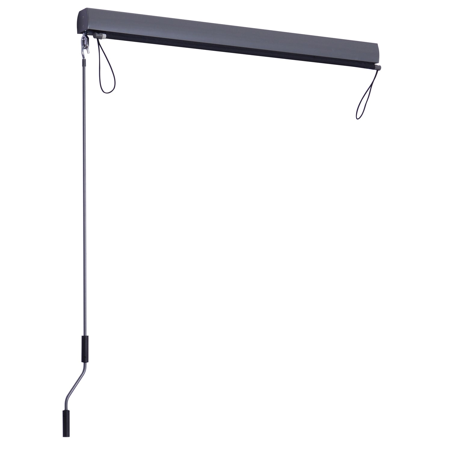 Balkongmarkis – Polyester aluminium, 120x200cm, vindskydd
