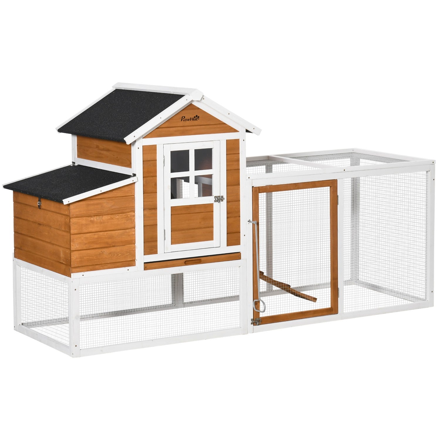Bantam Chicken Coop med Run, Nesting Box & Asfalttak