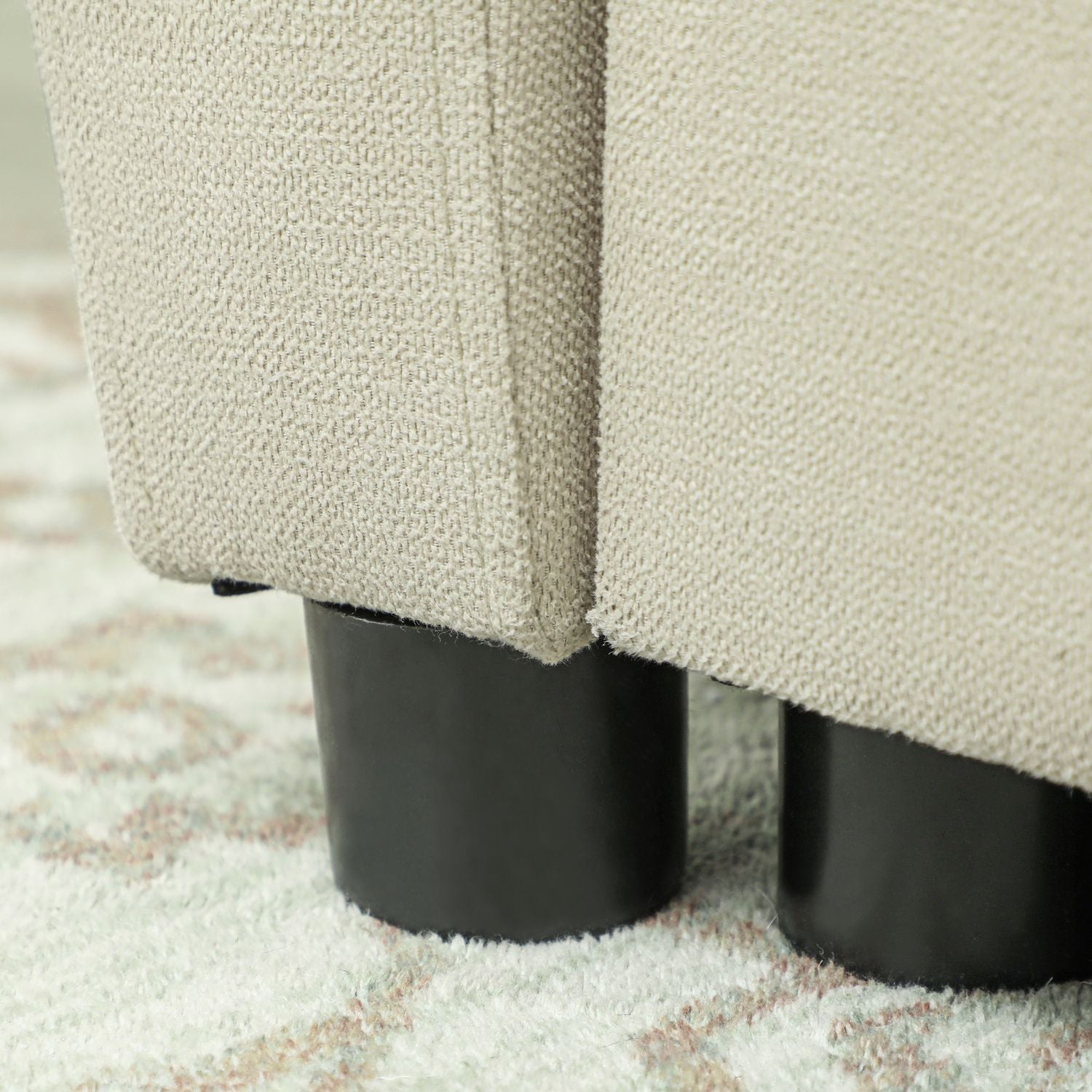 Bäddsoffa i sammetslook, 2-sits, justerbar, beige