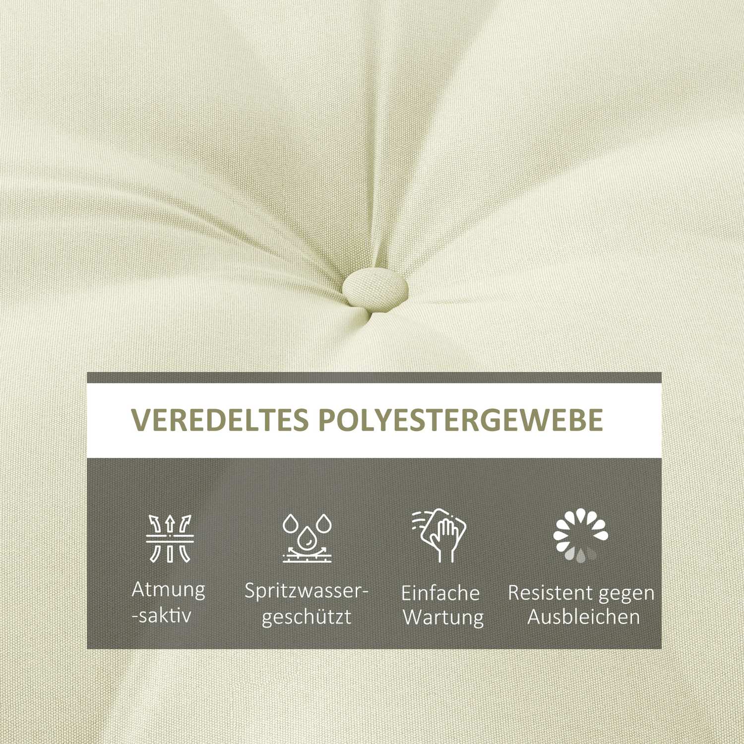 Béžový polyesterový polštář na měsíc – polstrování 10 cm