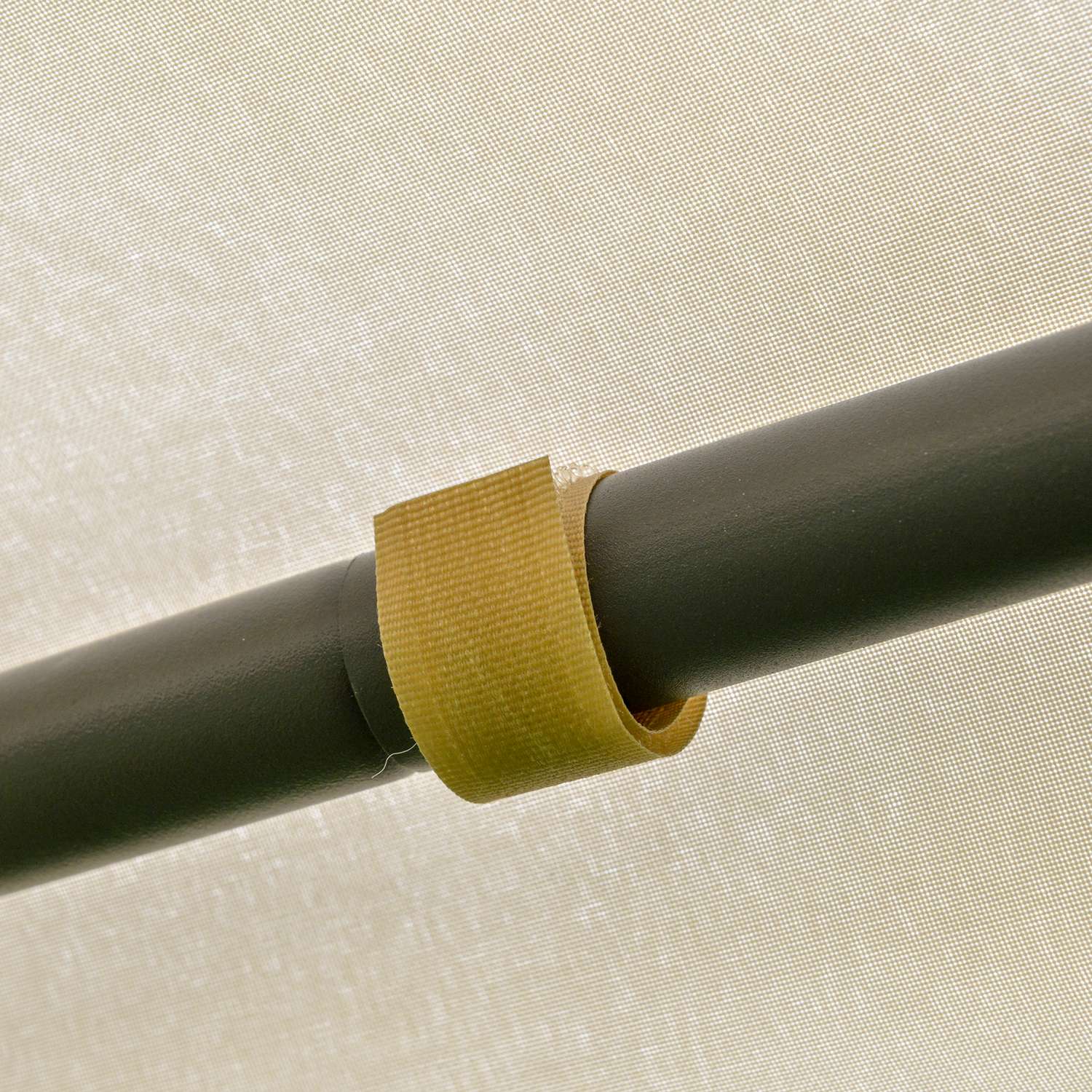 Beige metall polyester paviljongtält, dubbeltak 3,45m