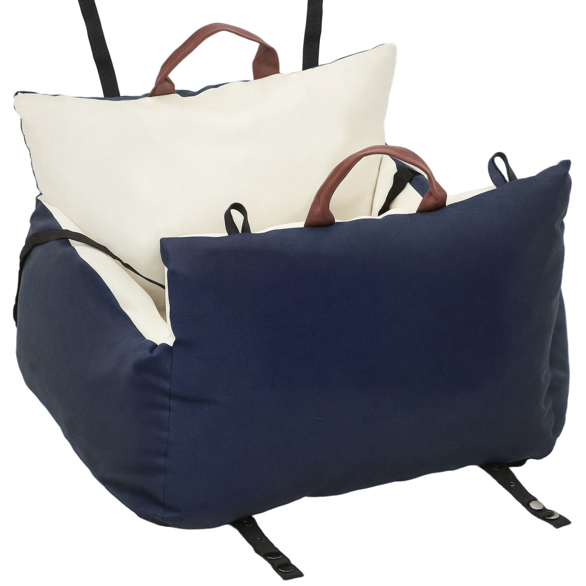 Autosedačka pro domácí mazlíčky, 2 popruhy, pratelné potahy, <5 kg, modrá