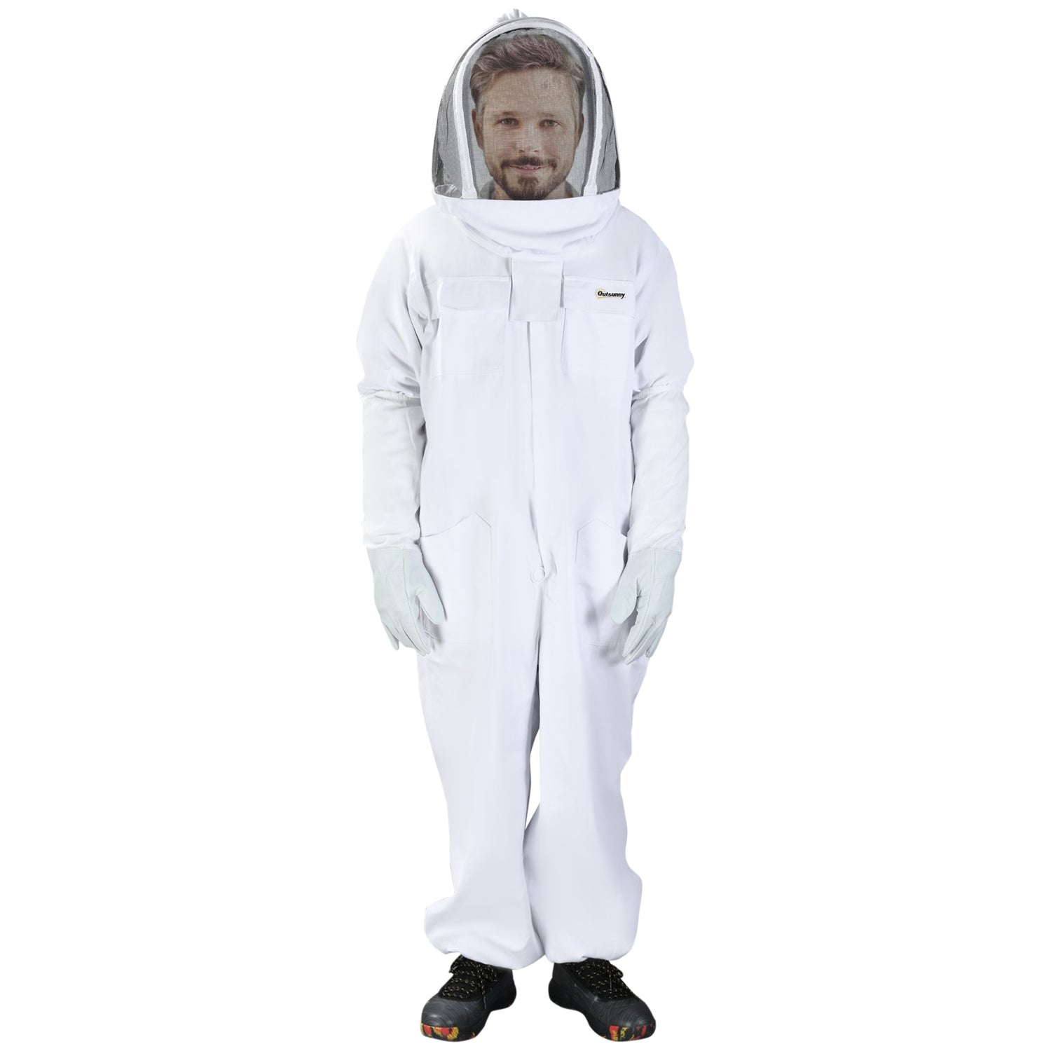 Biodlingsdräkt i bomull med slöja och handskar, unisex, XXXL