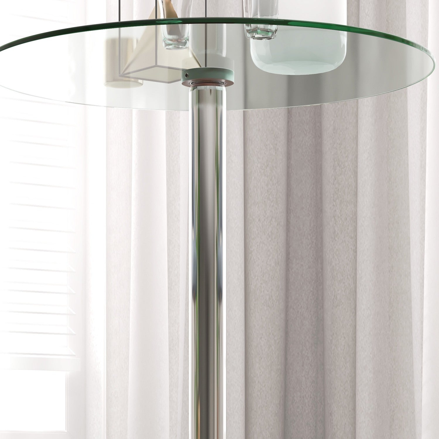 Bistro Barbord för 2 – Härdat glas, Ø60x102cm