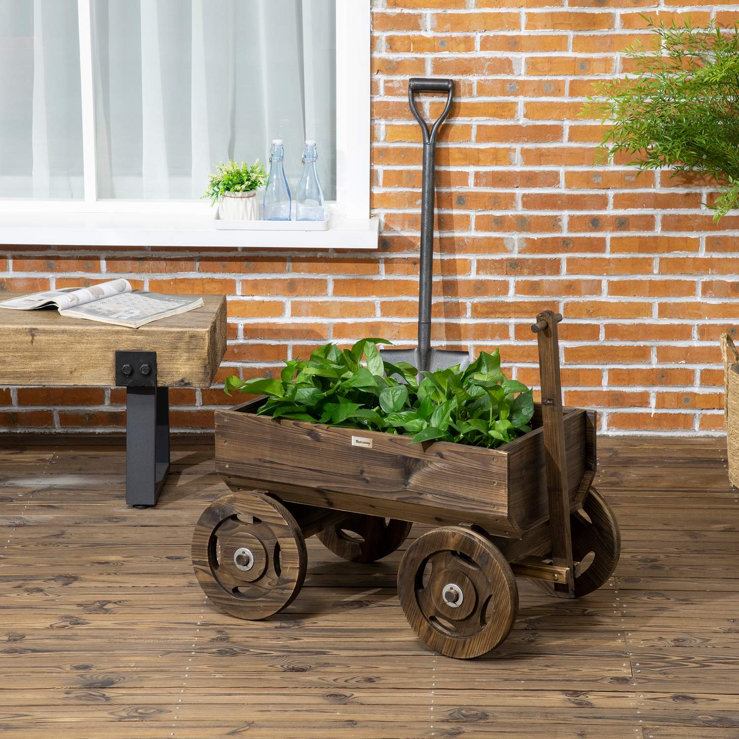 Blomlåda i trä – 120x53x55 cm, kapacitet 50 kg