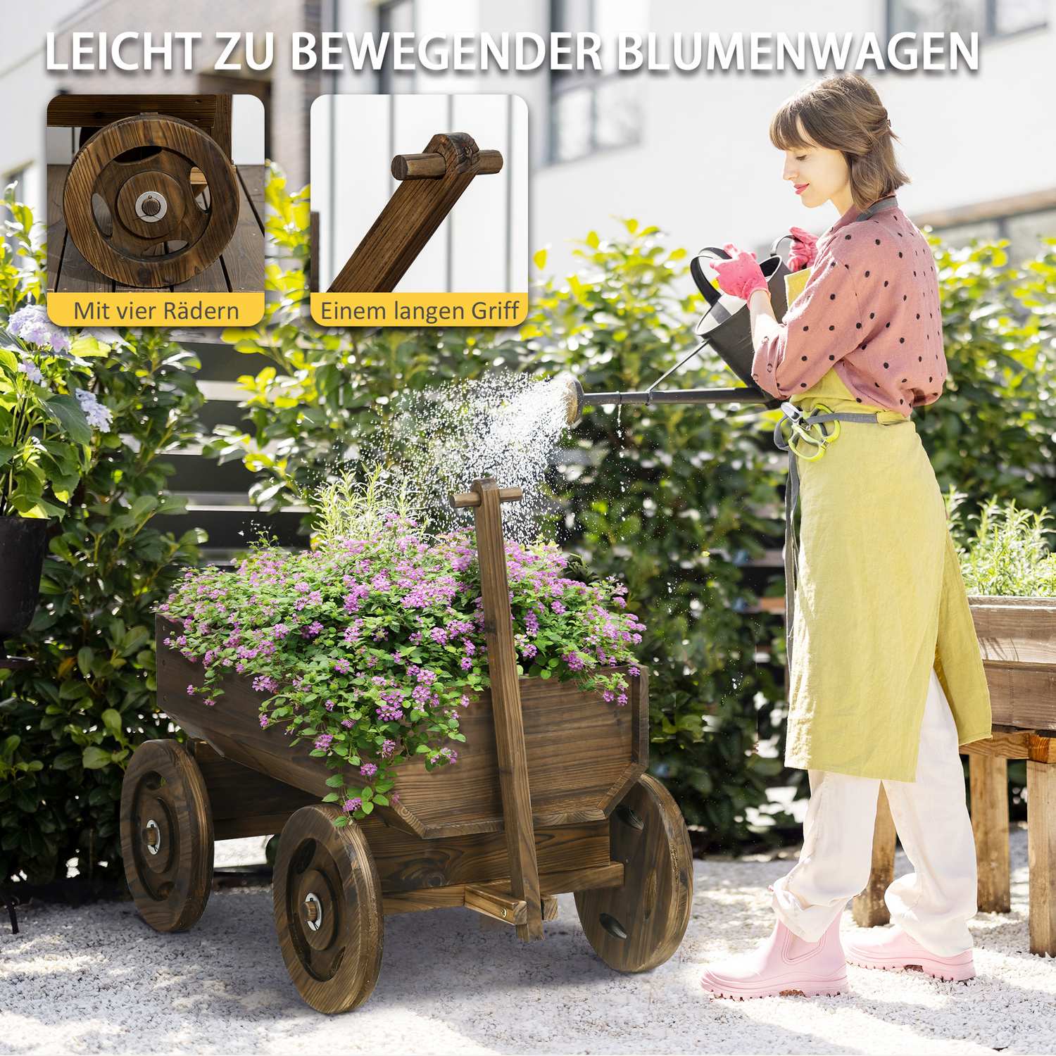 Blomlåda i trä – 120x53x55 cm, kapacitet 50 kg