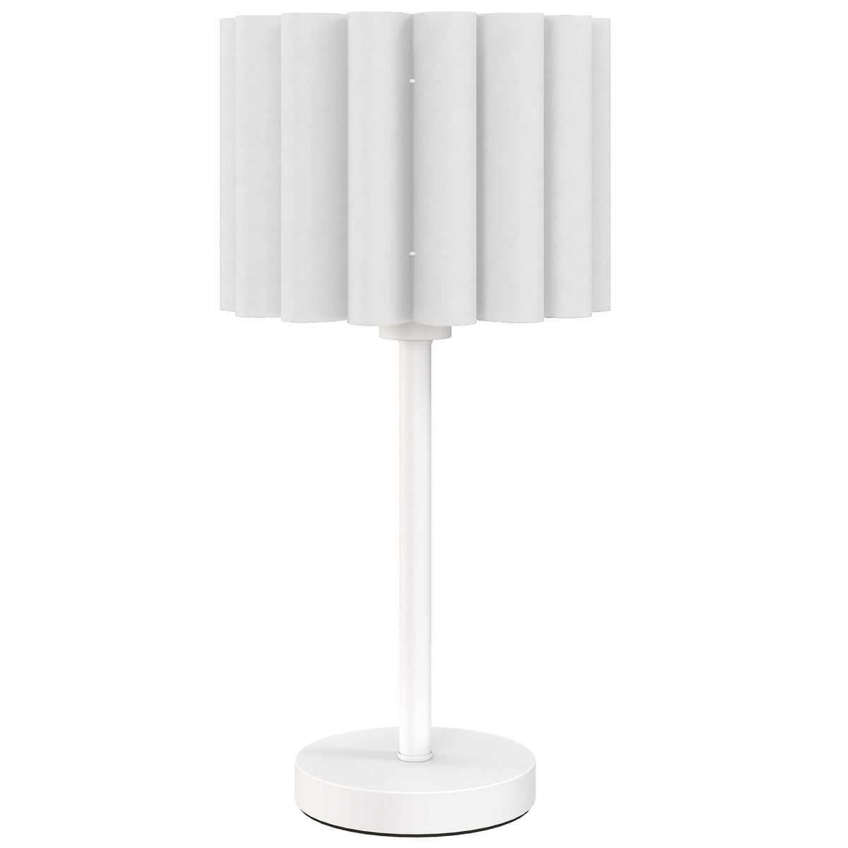 Stolní lampa v retro stylu, bílé plastové stínidlo, objímka E27