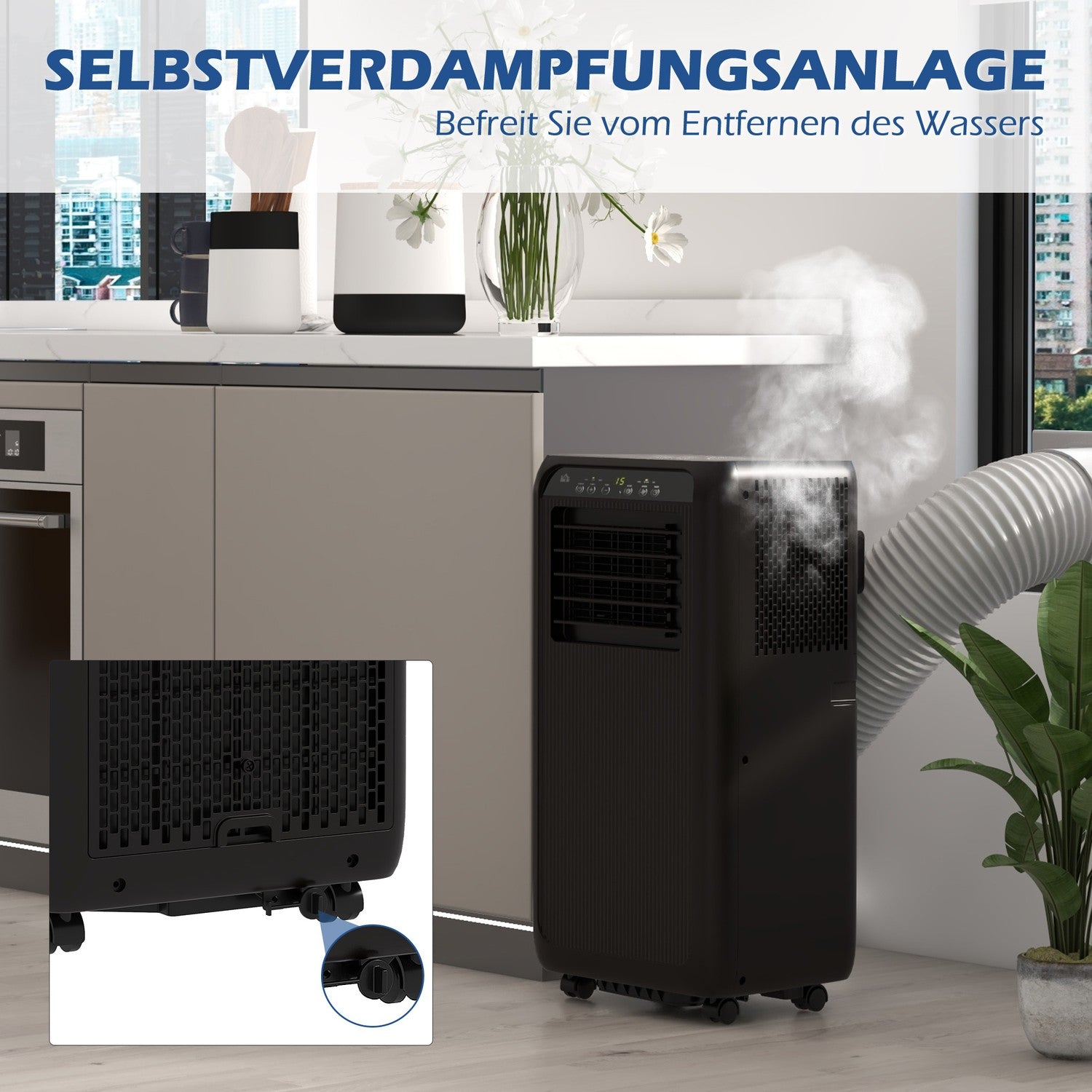 Bärbar luftkonditionering 9000 BTU – Avfuktare och fläkt