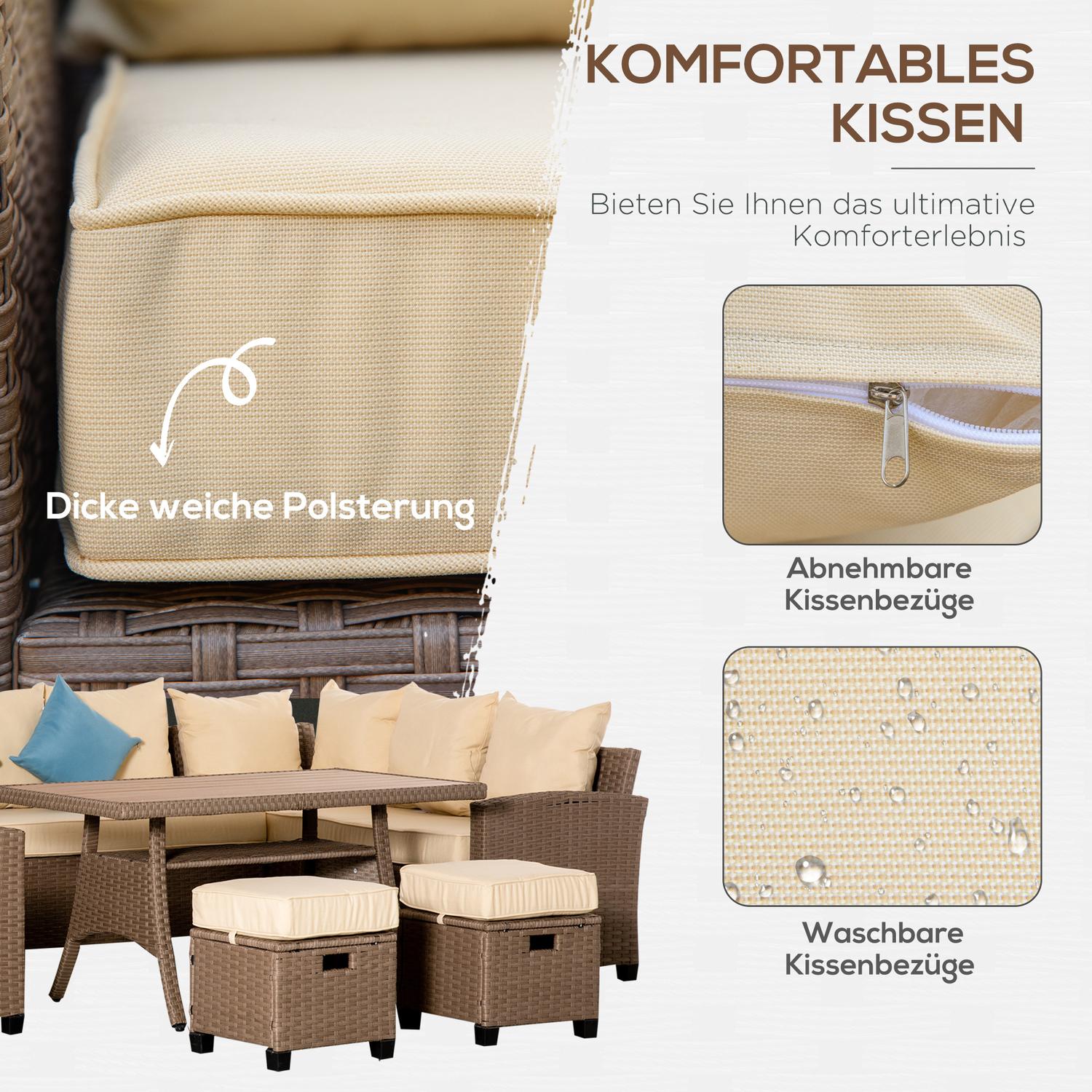 Brun, Khaki & Blå Flerfärgad kudde, mjuk och bekväm