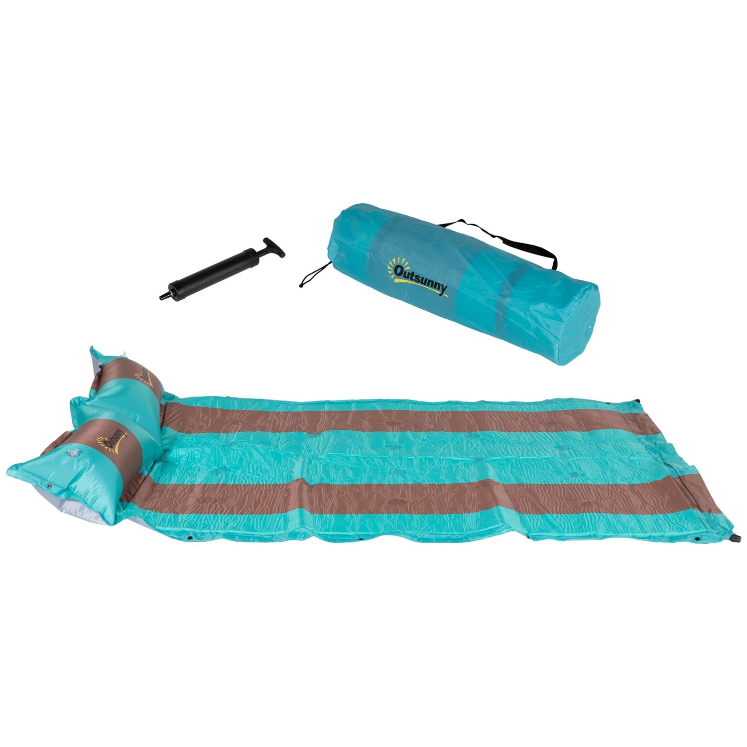 Camping liggunderlag, 3cm tjock, 192x135cm, med pump