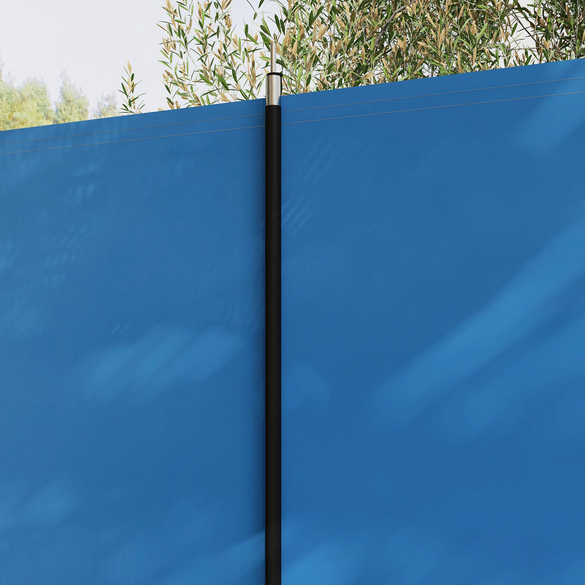 Kempingová zástěna proti větru 540x150 cm s ocelovými tyčemi a taškou
