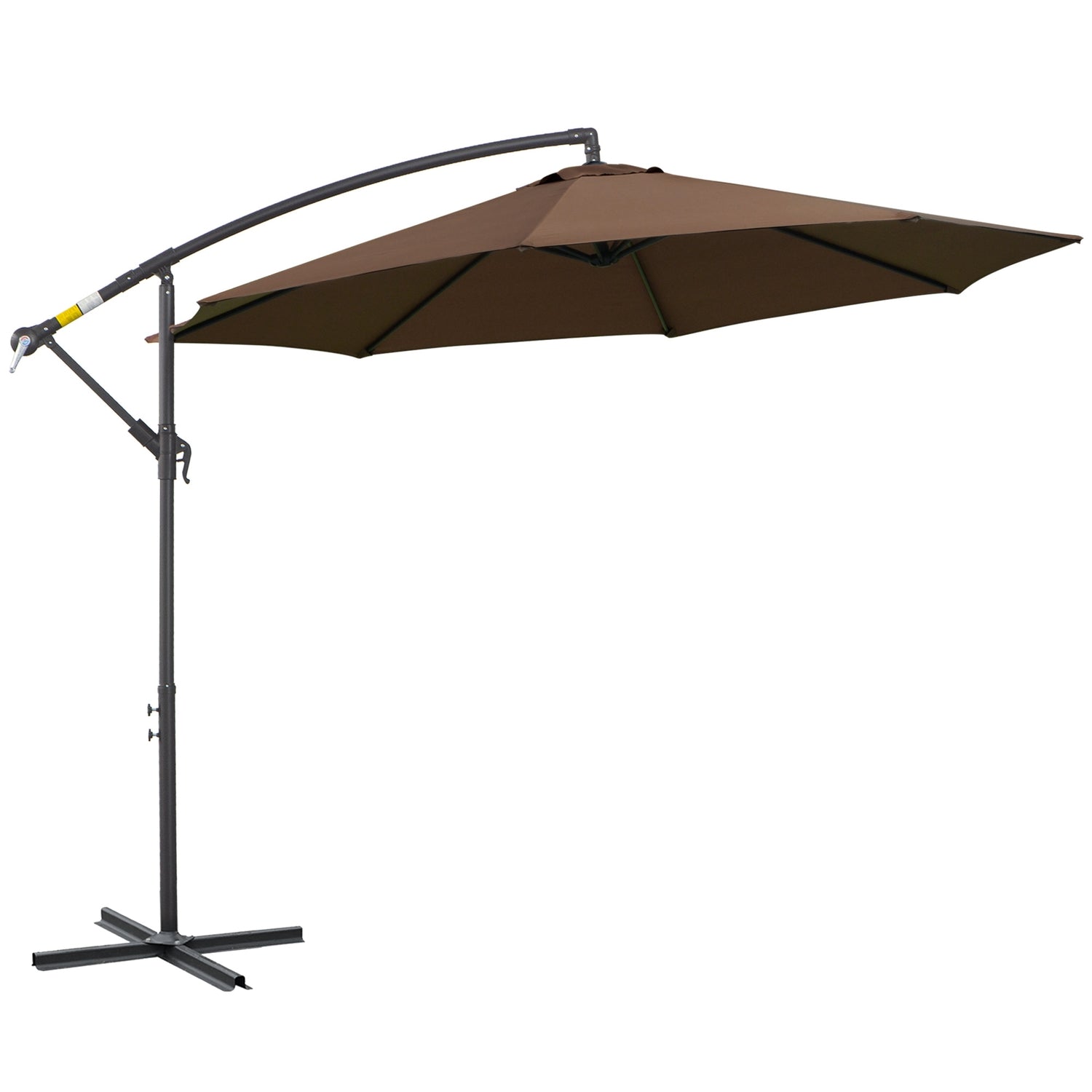 Cantilever Parasoll med vev, Kaffe Ø3x2,5M
