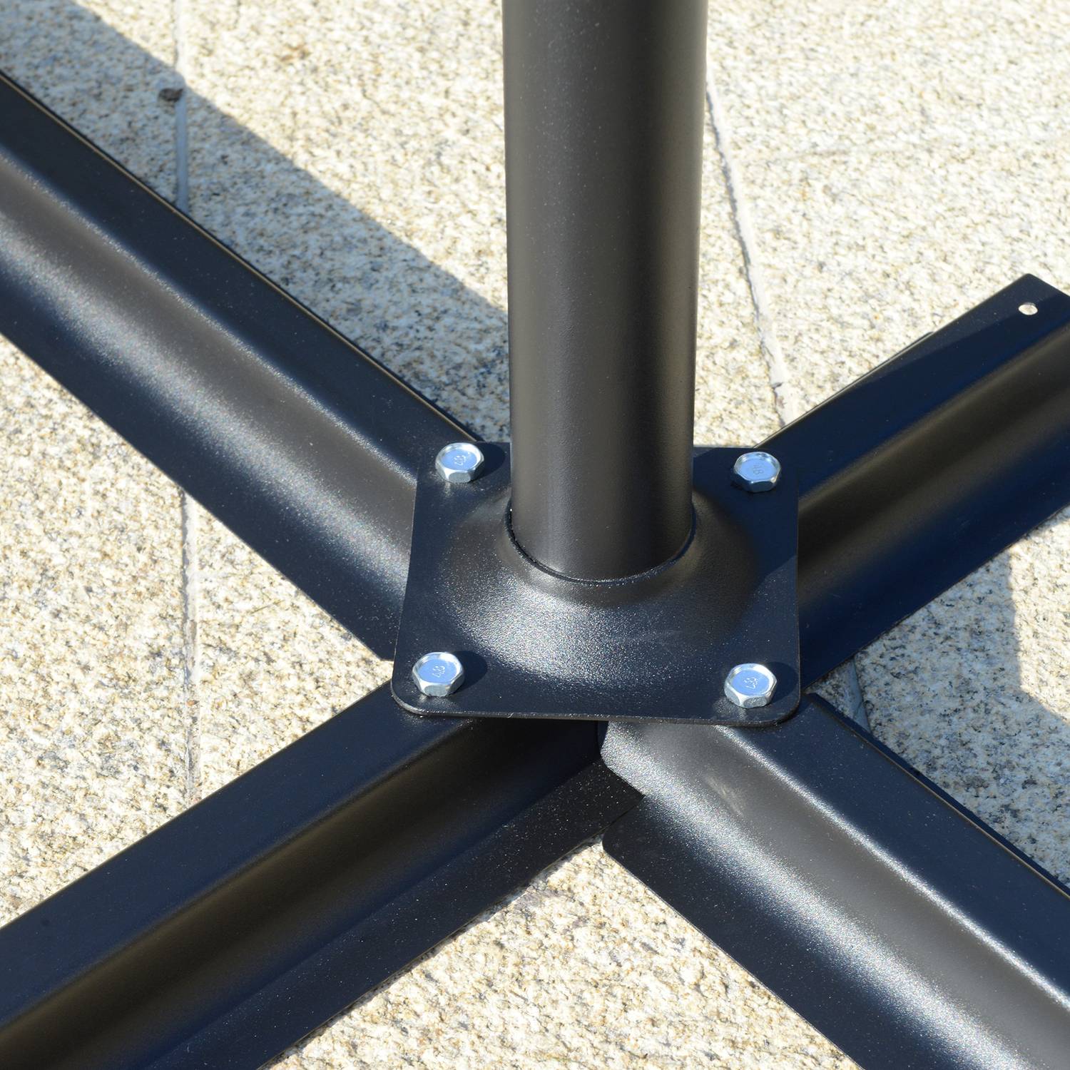 Cantilever trädgårdsparaply, handvev, mörkgrå - Ø2,65M