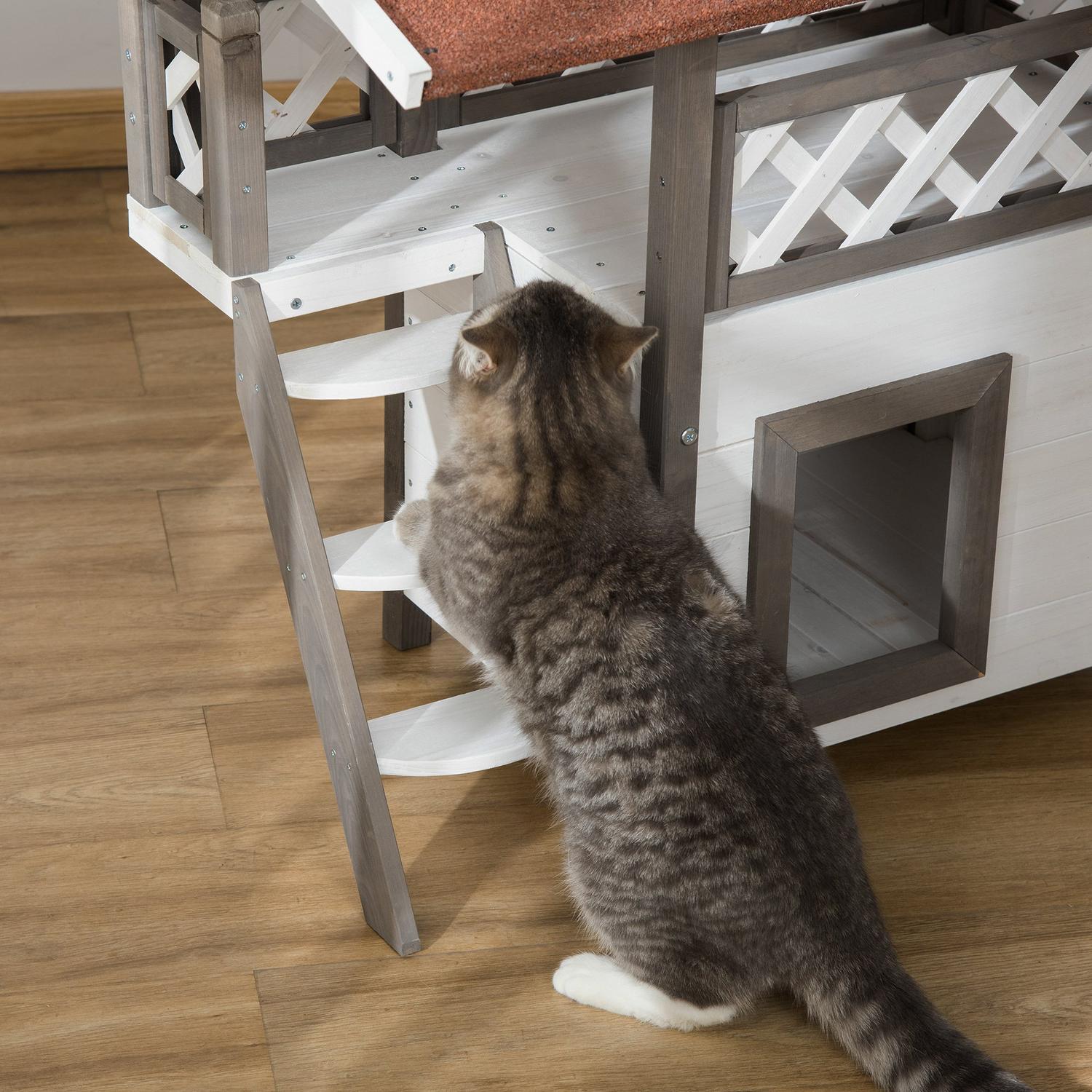 Cat House – Gran Wood, isolerat, inomhus och utomhusbruk