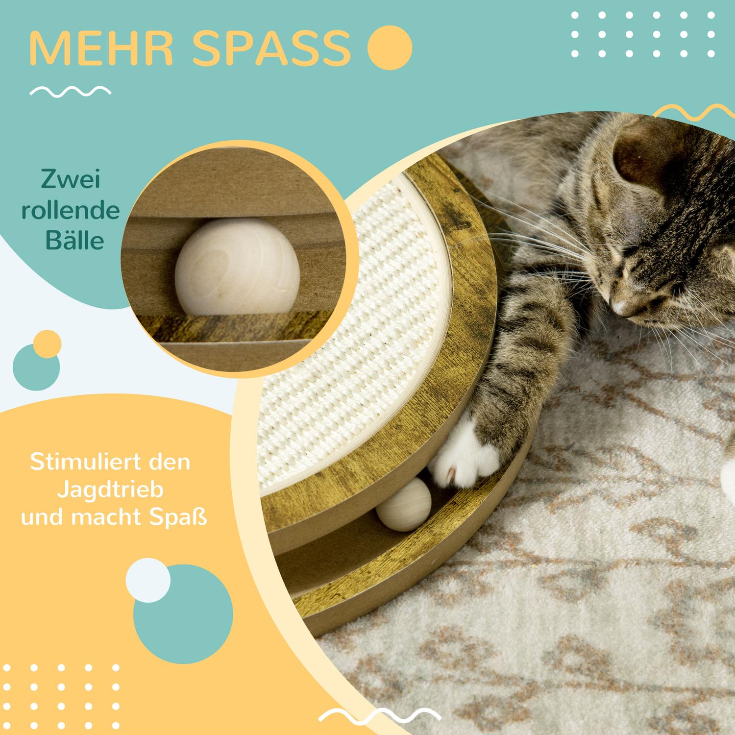Cat Scratching Board med dubbelskiktsdesign och spelboll