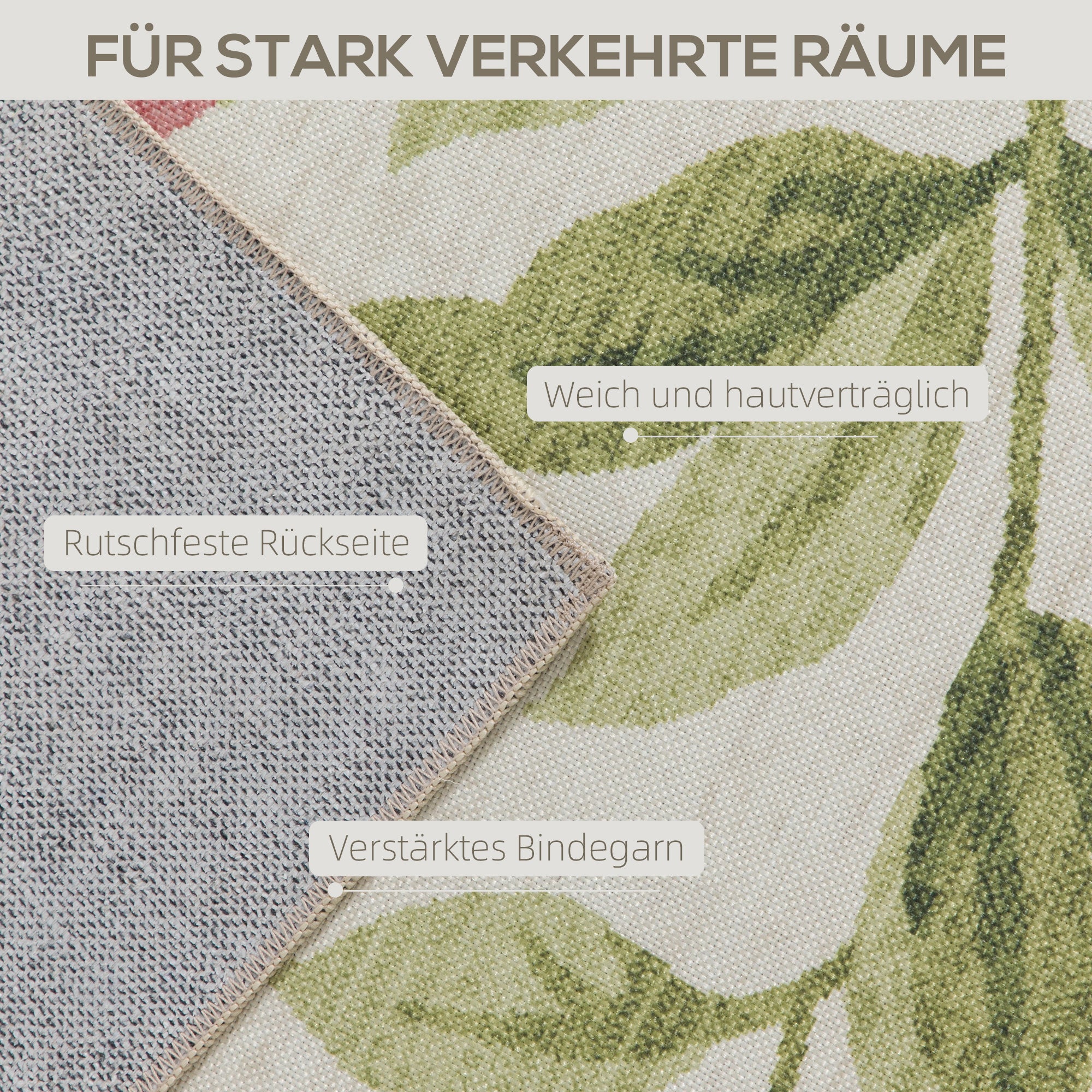 Country Matta, Polyester, Halkfri, Lättskött, 200x140 cm