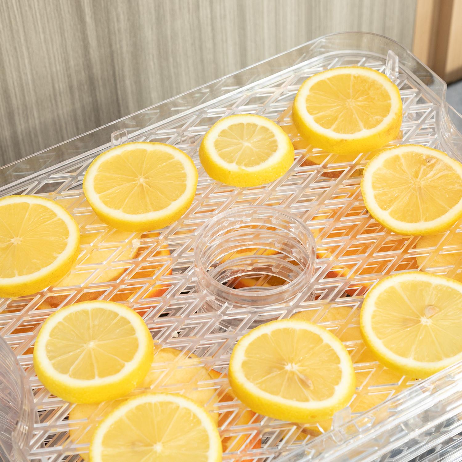 Dehydrator med timer & temperaturkontroll, 5 nivåer, rostfritt stål