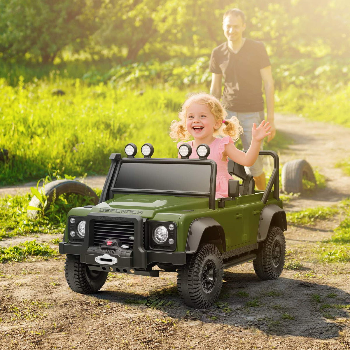 Elektrické auto pro děti, 12V baterie, dálkové ovládání, zelené