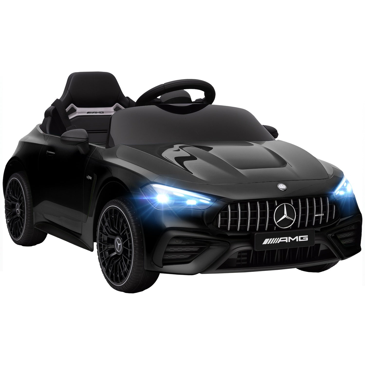 Elbil för barn, Mercedes Design, 12V, Fjärrkontroll, Svart