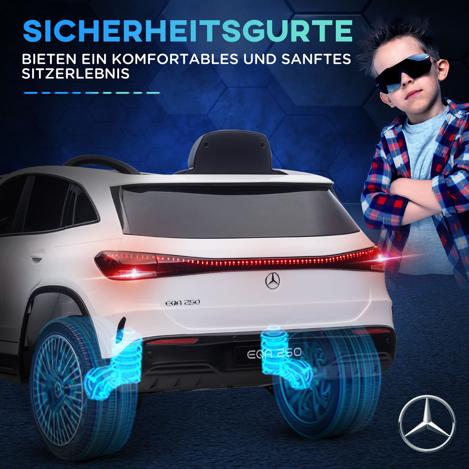 Elektrické autíčko pro děti s dálkovým ovládáním, MP3 a světlomety, 3–8 let