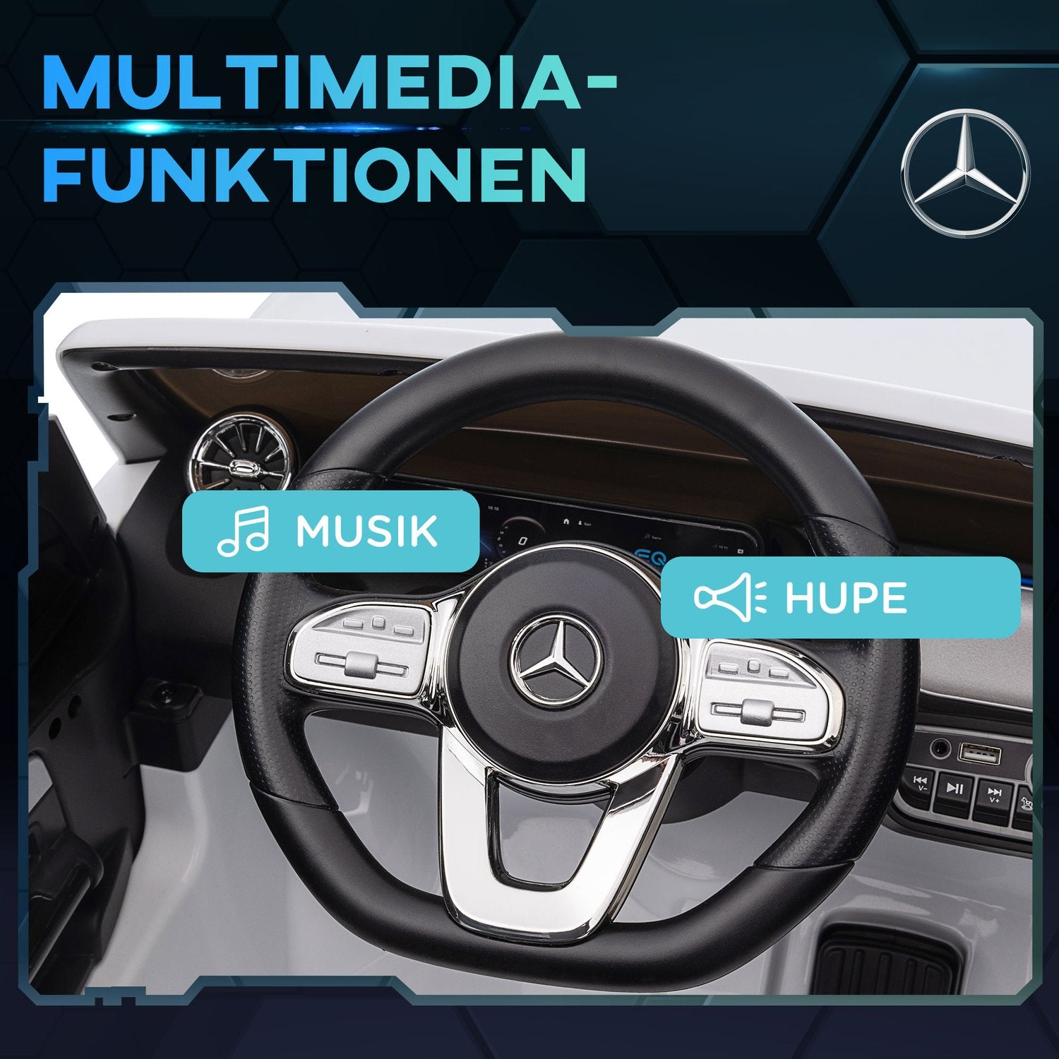 Elektrické autíčko pro děti s dálkovým ovládáním, MP3 a světlomety, 3–8 let