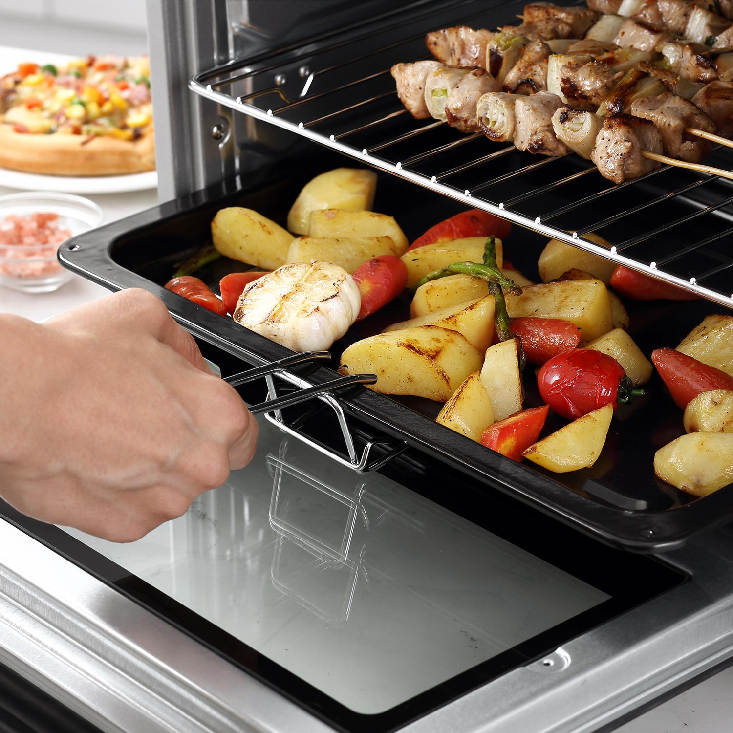 Elektrisk Miniugn 32L, 1600W, Rostfritt Stål & Glas