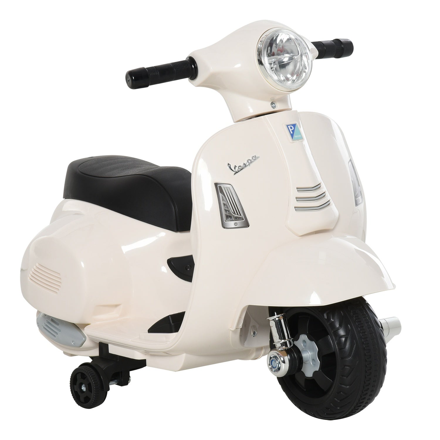 Elektrisk barnmotorcykel, 18-36 månader, LED-lampor, vit