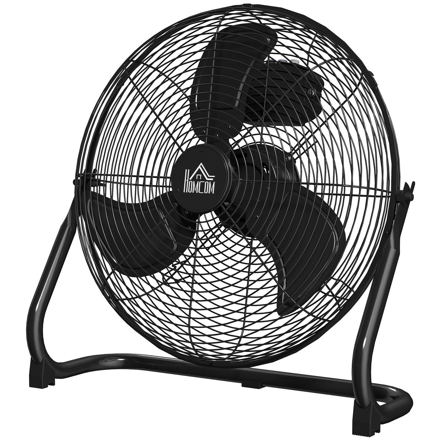Elektrický stolní ventilátor, 4 rychlosti, nastavitelný úhel 120°, černý