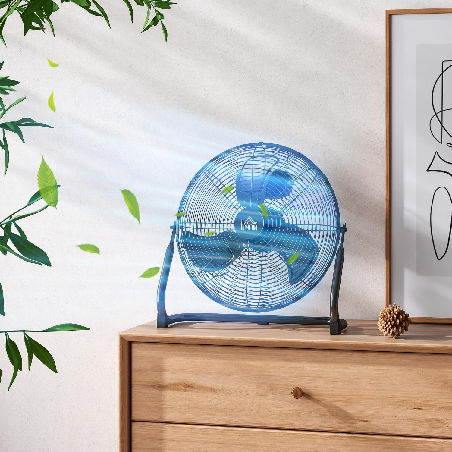 Elektrický stolní ventilátor, 4 rychlosti, nastavitelný úhel 120°, černý