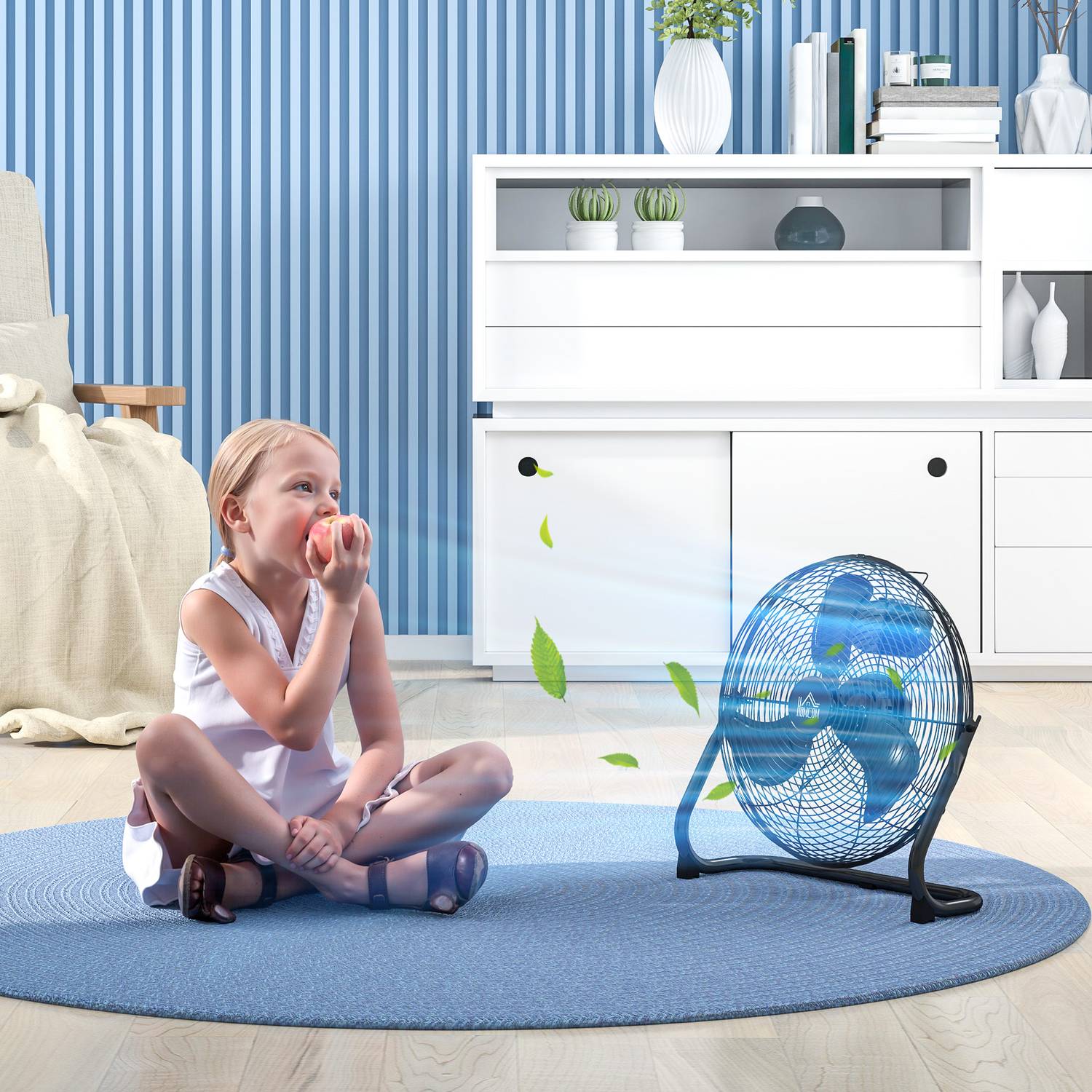 Elektrický stolní ventilátor, 4 rychlosti, nastavitelný úhel 120°, černý